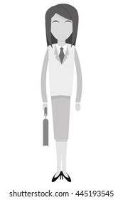 grey business woman icon