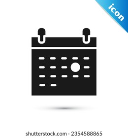 Grey Calendar death icon isolated on white background.  Vector