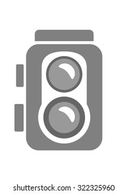 Grey camera icon on white background    
