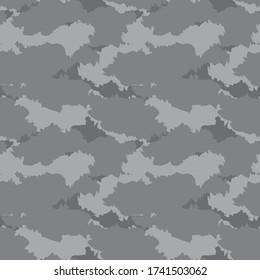 Grey Camouflage abstract seamless pattern background suitable for fashion textiles, graphics