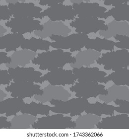 Gray Camouflage abstrakter nahtloser Muster-Hintergrund, geeignet für Modetextilien, Grafiken