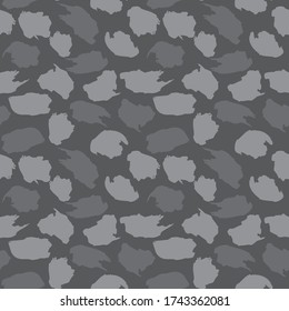 Grey Camouflage abstract seamless pattern background suitable for fashion textiles, graphics
