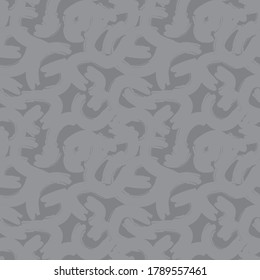 Grey Camouflage abstract seamless pattern background suitable for fashion textiles, graphics