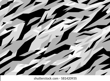 Grey camouflage pattern. Vector background