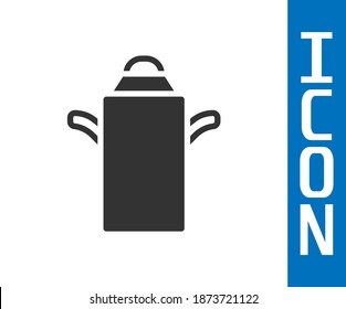 Grey Can container for milk icon isolated on white background.  Vector