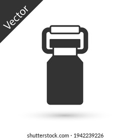 Grey Can container for milk icon isolated on white background. Vector