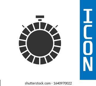 Grey Canteen water bottle icon isolated on white background. Tourist flask icon. Jar of water use in the campaign.  Vector Illustration