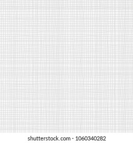 Grey canvas burlap texture, seamless checkered pattern. Gray Linen fabric textile. Vector background