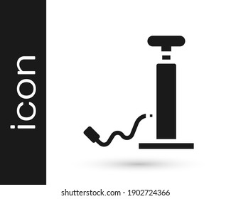 Grey Car air pump icon isolated on white background.  Vector Illustration