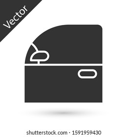 Grey Car door icon isolated on white background.  Vector Illustration