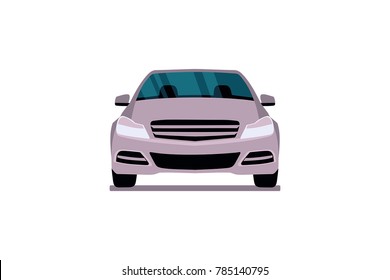 grey car front view