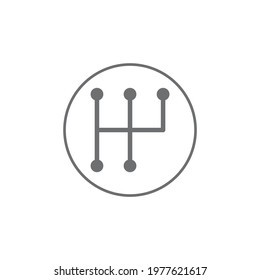 grey car gear symbol gearbox icon