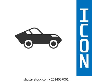 Grey Car icon isolated on white background.  Vector