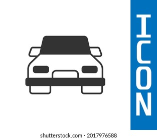 Grey Car icon isolated on white background.  Vector