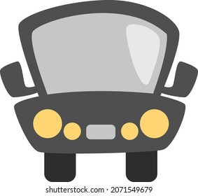 Grey car, illustration, vector, on a white background.