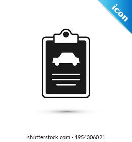 Grey Car inspection icon isolated on white background. Car service.  Vector