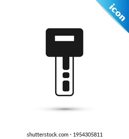 Grey Car key with remote icon isolated on white background. Car key and alarm system.  Vector