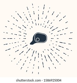 Grey Car mirror icon isolated on beige background. Abstract circle random dots. Vector Illustration