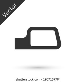 Grey Car mirror icon isolated on white background. Vector.