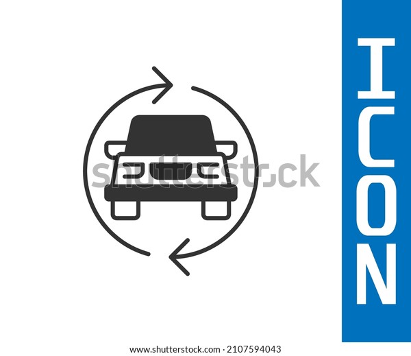 Grey Car service icon isolated on white\
background. Auto mechanic service. Repair service auto mechanic.\
Maintenance sign.  Vector