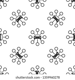 Grey Car sharing icon isolated seamless pattern on white background. Carsharing sign. Transport renting service concept. Vector Illustration