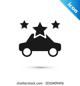 Grey Car sharing icon isolated on white background. Carsharing sign. Transport renting service concept.  Vector