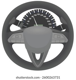 Grey car wheel. vector illustration