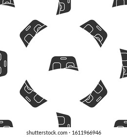 Grey Car windscreen icon isolated seamless pattern on white background.  Vector Illustration