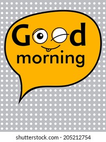 grey cartoon smile poster