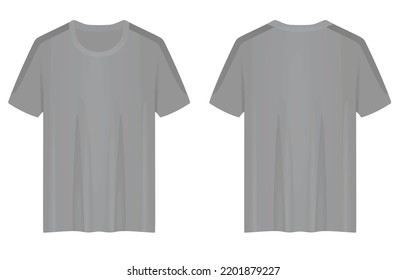Grey casual t shirt. vector illustration