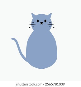 a grey cat design vectore