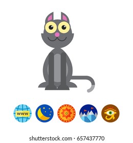 Grey cat icon