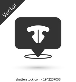 Grey Cat nose icon isolated on white background. Vector