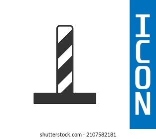 Grey Cat scratching post with toy icon isolated on white background.  Vector