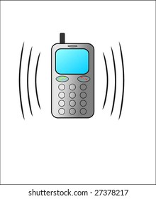 Grey cell phone ringing