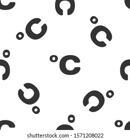Grey Celsius icon isolated seamless pattern on white background.  Vector Illustration