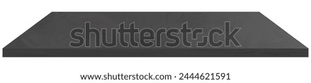 Grey Cement texture floor isolated on white background,3d Dark Gray Counter top or shelf with rough surface,Vector Display mockup of Kitchen table top