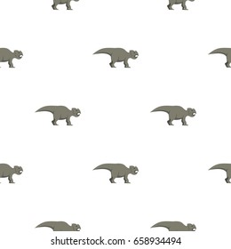 Grey ceratopsians dinosaur pattern seamless for any design vector illustration