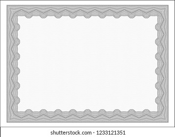 Grey Certificate of achievement. Perfect design. With quality background. Customizable, Easy to edit and change colors. 
