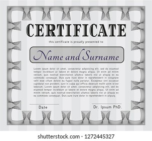 Grey Certificate. Customizable, Easy to edit and change colors. With great quality guilloche pattern. Artistry design. 