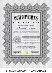  Grey Certificate diploma or award template. Sophisticated design. Customizable, Easy to edit and change colors. With background. 