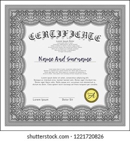 Grey Certificate. Excellent design. Customizable, Easy to edit and change colors. Printer friendly. 