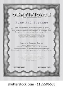 Grey Certificate. Excellent design. With linear background. Customizable, Easy to edit and change colors. 