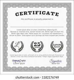 Grey Certificate. Nice design. With quality background. Customizable, Easy to edit and change colors. 