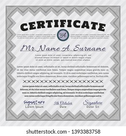 Grey Certificate. Printer friendly. Excellent design. Detailed. 