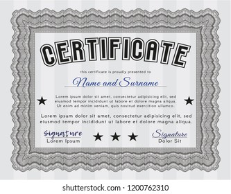 Grey Certificate. With quality background. Customizable, Easy to edit and change colors. Beauty design. 