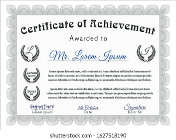 Grey Certificate template. Modern design. Customizable, Easy to edit and change colors. Easy to print. 