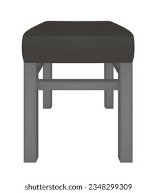 Grey chair stool. vector illustration
