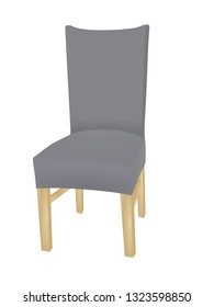 Grey chair. vector illustration 