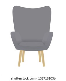 Grey chair. vector illustration 